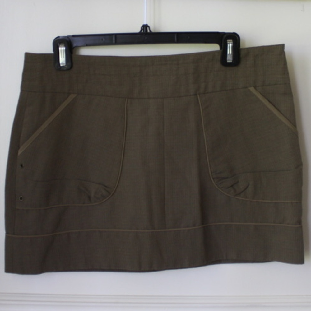 Laila Azhar Military Green mini skirt